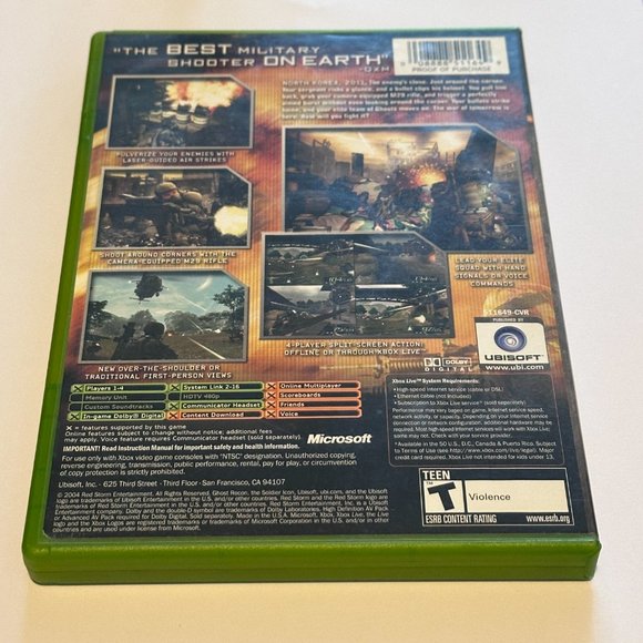 Tom Clancy's Ghost Recon 2 2011 Final Assault Xbox Complete in Box - Picture 2 of 3